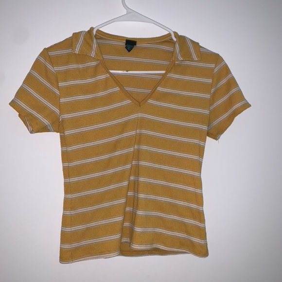 Stripped Fitted Collared Shirt - Picture 1 of 1